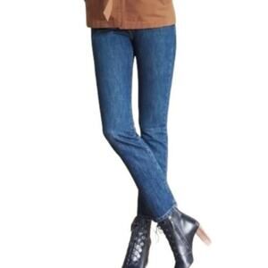 Sezane Denim 1985 Mid Rise Straight Leg Jean in Medium Wash